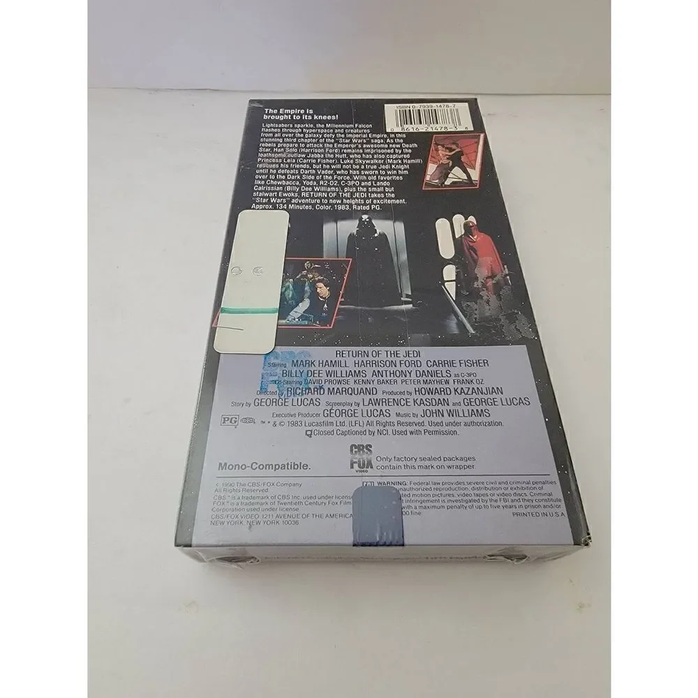 Vintage CBX FOX 1990 Star Wars Return Of The Jedi VHS Sealed NWOT